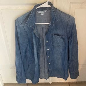 Old Navy denim flannel shirt